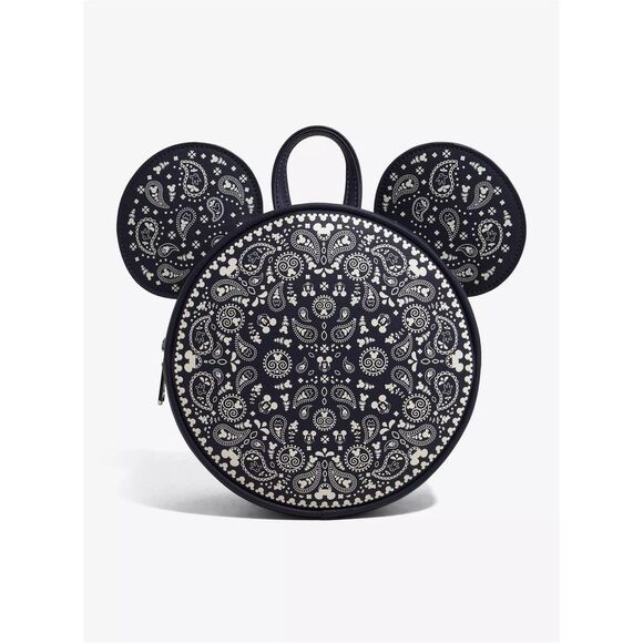 Loungefly Disney Mickey Mouse Bandana Patterned Convertible Mini Backpack main image 2